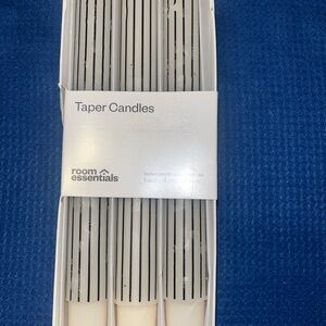 Room Essentials Striped Black and White Taper Candles